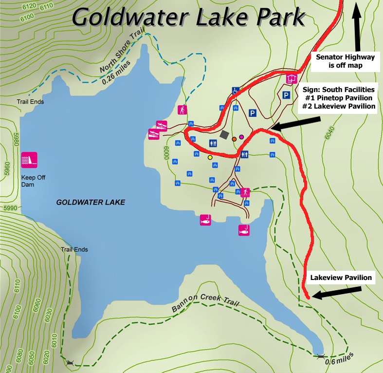 goldwater lake park map